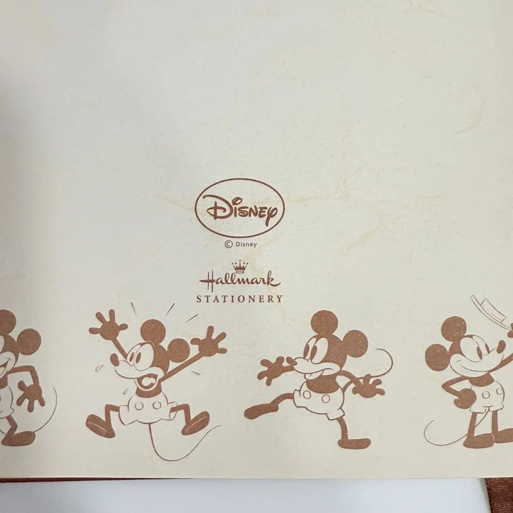 Disney Mickey Mouse 12 Embossed‎ Poses Faux Leather Journal Notebook 8